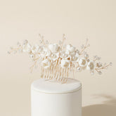 ATHENA COLLECTION - CHIC FLOWER HAIR COMB - HC284 GOLD