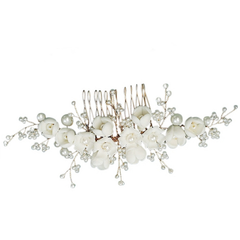 ATHENA COLLECTION - CHIC FLOWER HAIR COMB - HC284 GOLD