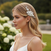 ATHENA COLLECTION - CHIC FLOWER HAIR COMB - HC284 GOLD