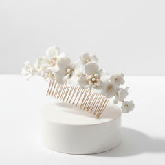 ATHENA COLLECTION - STARLET FLORAL BEAUTY HAIR COMB - HC286 GOLD