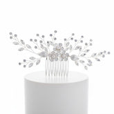 ATHENA COLLECTION - VINTAGE SPRAY HAIR COMB - HC287 SILVER