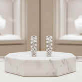 CUBIC ZIRCONIA COLLECTION - CHIC PEARL EARRINGS - CZER768 SILVER