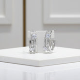 CUBIC ZIRCONIA COLLECTION - CRYSTAL CHIC EARRINGS - CZER773 SILVER