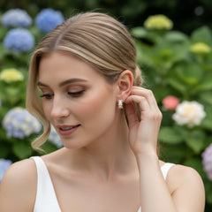 CUBIC ZIRCONIA COLLECTION - GLEAMING GOLD EARRINGS - CZER775 GOLD