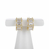 CUBIC ZIRCONIA COLLECTION - GLEAMING GOLD EARRINGS - CZER775 GOLD