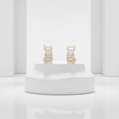 CUBIC ZIRCONIA COLLECTION - GLEAMING GOLD EARRINGS - CZER775 GOLD