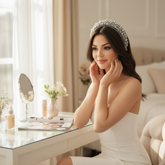 ATHENA COLLECTION - LUXE PEARL HEADBAND - AHB166 GREY