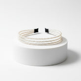 ATHENA COLLECTION - TRIPLE PEARL HEADBAND - AHB189 IVORY