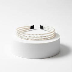 ATHENA COLLECTION - TRIPLE PEARL HEADBAND - AHB189 IVORY