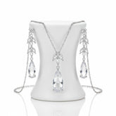 CUBIC ZIRCONIA COLLECTION - GLAM STARLET NECKLACE SET - CZNK224 (SILVER)
