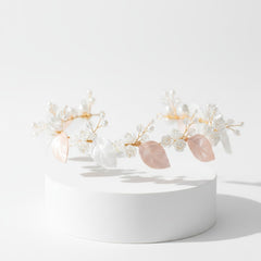 ATHENA COLLECTION - ROMANTIC PEARLESCENT HAIR VINE - GOLD HP241