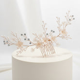 ATHENA COLLECTION - ENCHANTING FLORAL BLOOM HAIR COMB - HC290 GOLD