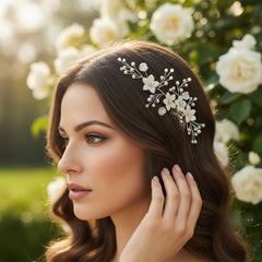 ATHENA COLLECTION - ENCHANTING FLORAL BLOOM HAIR COMB - HC290 GOLD