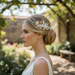 ATHENA COLLECTION -VINTAGE GLAM GOLD HAIR COMB - HC292 GOLD