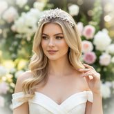 ATHENA COLLECTION -VINTAGE GLAM GOLD HAIR COMB - HC293 SILVER