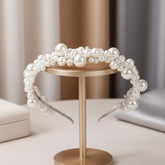 ATHENA COLLECTION - CHIC PEARL HEADBAND - AHB195 SILVER