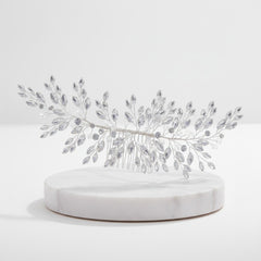 ATHENA COLLECTION - ENCHANTING CRYSTAL SPRAY HAIR COMB - HC296 SILVER