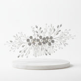ATHENA COLLECTION - VINTAGE INSPIRED PEARL COMB - HC297 SILVER