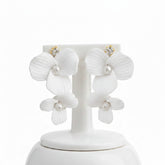 ATHENA COLLECTION - HOLLYWOOD STYLE FLOWER EARRINGS - CZER666 GOLD