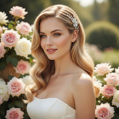 ATHENA COLLECTION - VINTAGE BLOOM HAIR CLIP - HC300 SILVER