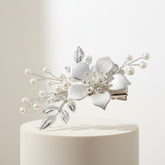 ATHENA COLLECTION - VINTAGE BLOOM HAIR CLIP - HC300 SILVER