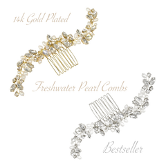 ATHENA COLLECTION - PEARL ALLURE HAIR COMB COLLECTION- HC299 - PAIR