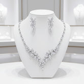 CUBIC ZIRCONIA COLLECTION - CRYSTAL ALLURE NECKLACE SET - CZNK228