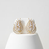 CUBIC ZIRCONIA COLLECTION - VINTAGE CHIC EARRINGS - CZER787 GOLD