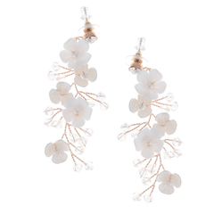 ATHENA COLLECTION - DAINTY VINE EARRINGS - CZER728 GOLD