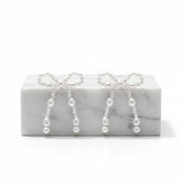 ATHENA COLLECTION - CHIC BOW EARRINGS - CZER792 SILVER
