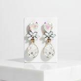 CUBIC ZIRCONIA COLLECTION - CRYSTAL DROP EARRINGS - CZER793 AB CRYSTAL