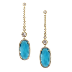 CUBIC ZIRCONIA COLLECTION - STARLET GLAM EARRINGS - CZER799 GOLD
