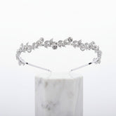 ATHENA COLLECTION - SHEER CRYSTAL HEADBAND - AHB137 SILVER