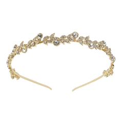 ATHENA COLLECTION - SHEER CRYSTAL HEADBAND - AHB137 GOLD