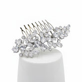 CUBIC ZIRCONIA COLLECTION - EXQUISITE CRYSTAL CLUSTER COMB - HC250