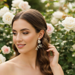 ATHENA COLLECTION - DAINTY FRESHWATER PEARL EARRINGS - CZER639