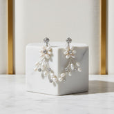 ATHENA COLLECTION - DAINTY FRESHWATER PEARL EARRINGS - CZER639