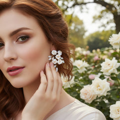 ATHENA COLLECTION - STARLET ELEGANCE EARRINGS - CZER642 CLEAR CRYSTAL