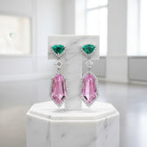 CUBIC ZIRCONIA COLLECTION - HOLLYWOOD PINK EARRINGS - CZER643