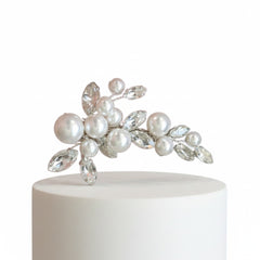 ATHENA COLLECTION - CHIC PEARL HAIR CLIP - CLIP 766 SILVER
