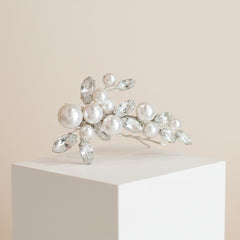 ATHENA COLLECTION - CHIC PEARL HAIR CLIP - CLIP 766 SILVER
