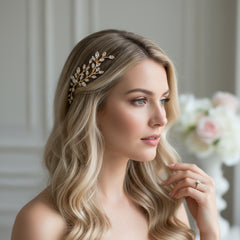 CUBIC ZIRCONIA COLLECTION - SPARKLE VINE COMB - HC244 ROSE GOLD