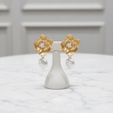 ATHENA COLLECTION - VINTAGE HEIRLOOM EARRINGS - CZER645 GOLD