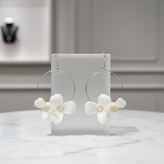 ATHENA COLLECTION - DAINTY DIVINE EARRINGS - CZER650 SILVER