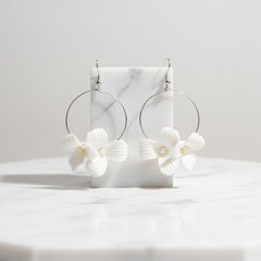ATHENA COLLECTION - DAINTY DIVINE EARRINGS - CZER650 SILVER