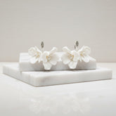 ATHENA COLLECTION - DECADENT FLOWER EARRINGS - CZER652 SILVER