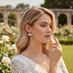 ATHENA COLLECTION - DECADENT FLOWER EARRINGS - CZER652 GOLD