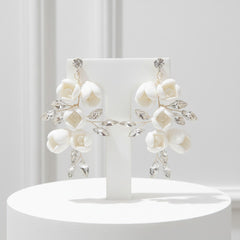 ATHENA COLLECTION - STARLET ELEGANCE EARRINGS - CZER642 CLEAR CRYSTAL