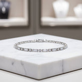 CUBIC ZIRCONIA COLLECTION - SIMPLY SPARKLE BRACELET - BR135 SILVER