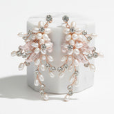 ATHENA COLLECTION - STARLET PEARL EARRINGS - BLUSH PINK CZER653